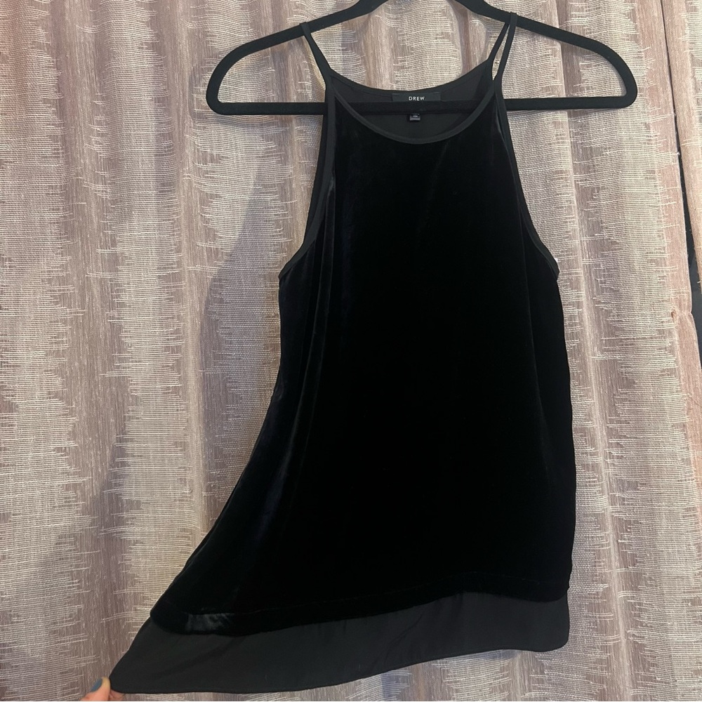 DREW Silk Velvet Camisole Blouse, NEW